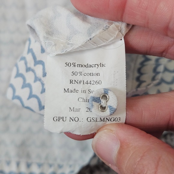 Petite Plume Girls Twill Charlotte Nightgown Sleep Dress Size 10 Scalloped Wave - Picture 9 of 9